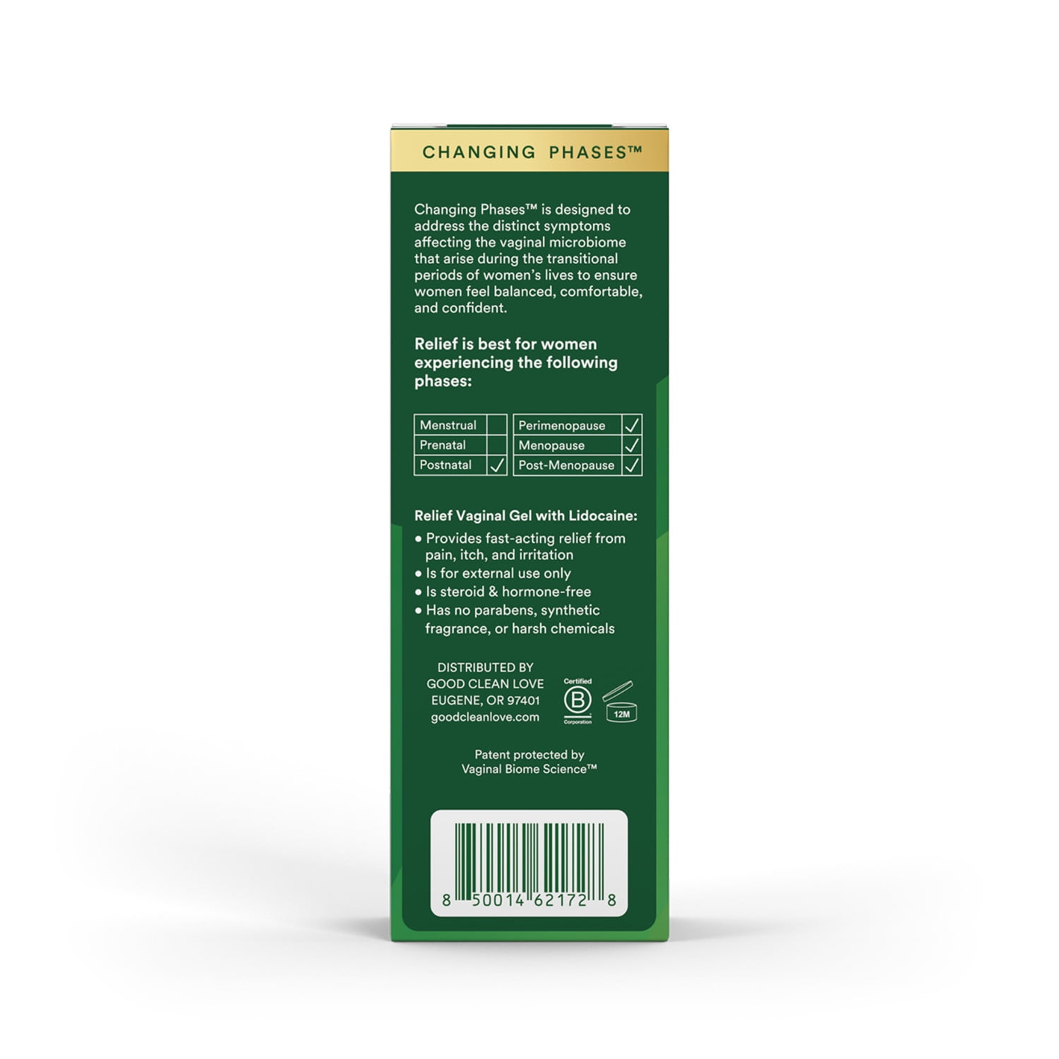 Good Clean Love® Relief Vaginal Gel with Lidocaine, Fast-Acting Itch & Pain Relief