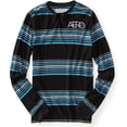 thumbnail image 1 of Aeropostale - Camiseta gráfica para hombre, diseño de rayas, color negro, pequeña, 1 of 1
