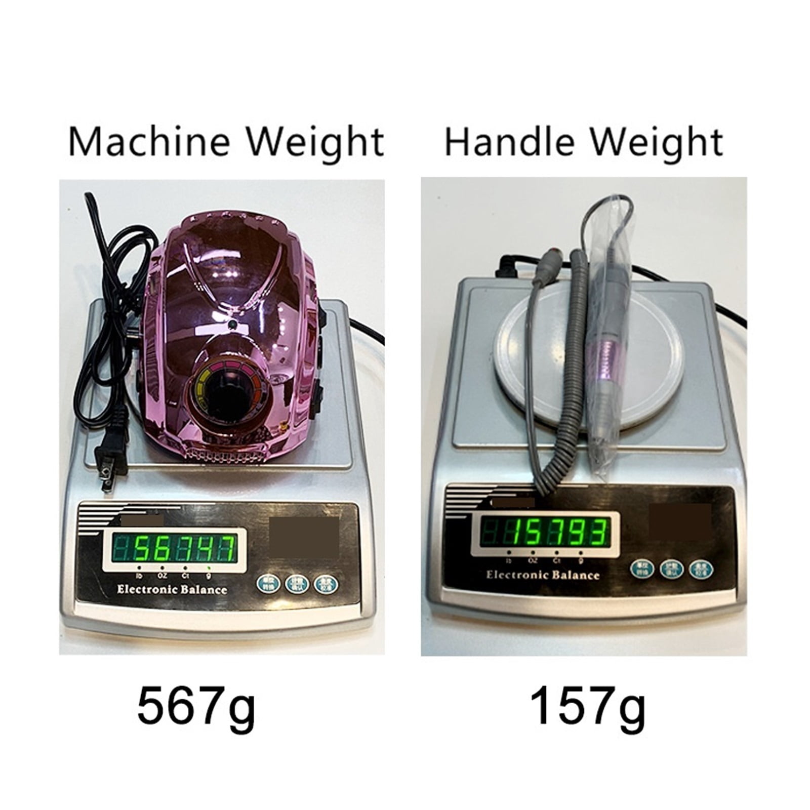 Professional Nail Drill Machine, Electric Polishing Lcd Digital Display, 35000RPM Nail Salon Sander, Pedicure Drill Head Kit