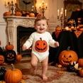 thumbnail image 2 of My 1st Halloween Baby Boy Girl Outfit Long Sleeve Crewneck Bubble Romper Fall Baby Outfits, 2 of 8