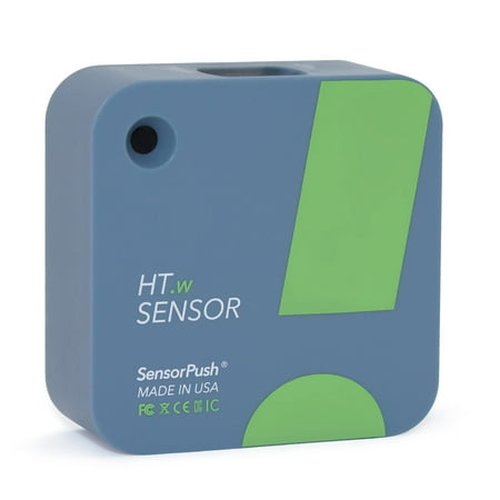 SensorPush HT.w Smart Temperature Sensor & Humidity Sensor - Thermometer & Hygrometer w/App Monitoring - Water Resistant Temperature and Humidity Monitor w/Heat Index for RV, Fridge & More