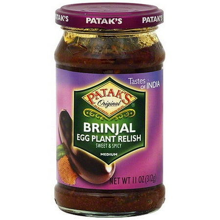 Spicy Corn Relish - Patak's Brinjal Sweet & Spicy Medium Egg Plant Relish, 11 oz (Pack of 6)