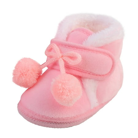 

Ketyyh-chn99 Baby Cozy Fleece Booties Kids Shoes Infant Baby Boots Boys Girls Cozy Fleece Slippers Snow Boots Winter Baby Girl Shoes Warm Baby Crib Footwear Pink 5.5