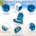 thumbnail image 2 of Gymax 2 PCS Beach Chair 5-Position Outdoor Reclining Chairs w/ Head Pillow & Storage Bag Blue, 2 of 6