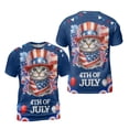 thumbnail image 3 of Patriotic American Shorthair Celebrates 4th of July All Over Print 3D Shirt Unisex Merch Cat Lover Kitten Owner Gifts - 02009, 3 of 6