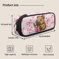 thumbnail image 7 of Yspwyqan School Backpack Set for Girls, Pink Bow Reading Capybara 4Pcs Backpack Set with Lunch Box, Double Zipper Front Pocket Trendy Purse for Back to School, 7 of 7
