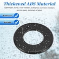 thumbnail image 3 of Wall Split Flange, ABS Self-Adhesive Escutcheon Plate for 64mm/2.5" Diameter, Water Pipe Cover for Kitchen Toilet Faucet Decoration, Black, 3 of 6