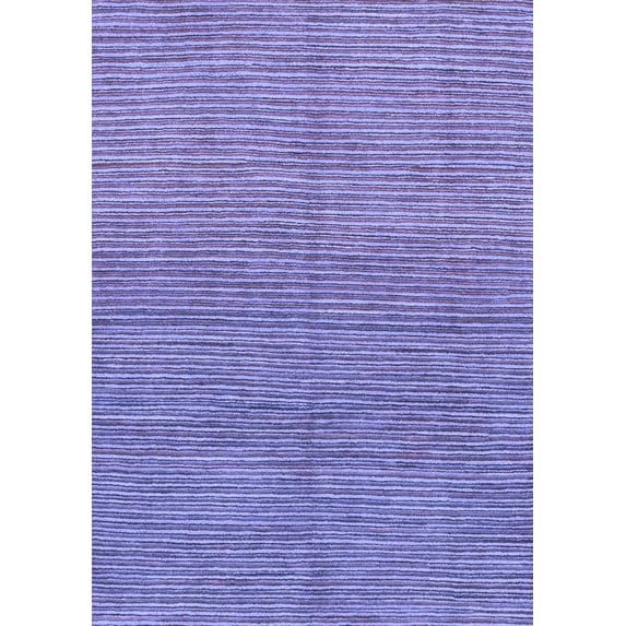 Ahgly Company Machine Washable Indoor Rectangle Abstract Blue Modern Area Rugs, 7' x 9'