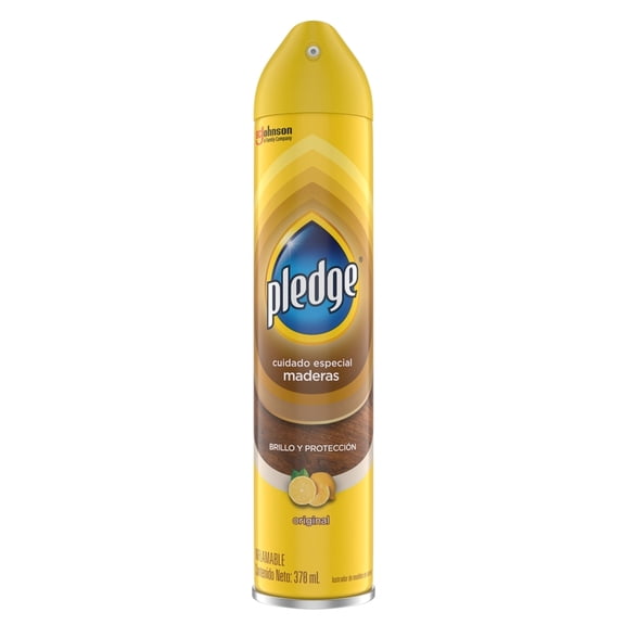 Lustrador de muebles Pledge cuidado de muebles en aerosol original 378 ml