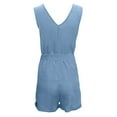 thumbnail image 5 of vigerkar Womens Casual Summer Vneck Ruffle Sleeveless Rompers Light Blue, M, 5 of 5