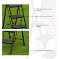thumbnail image 4 of Escalera Plegable Multifuncional Bluelander, Tubular 3 Peldaños, Antideslizante, Negro, 4 of 5