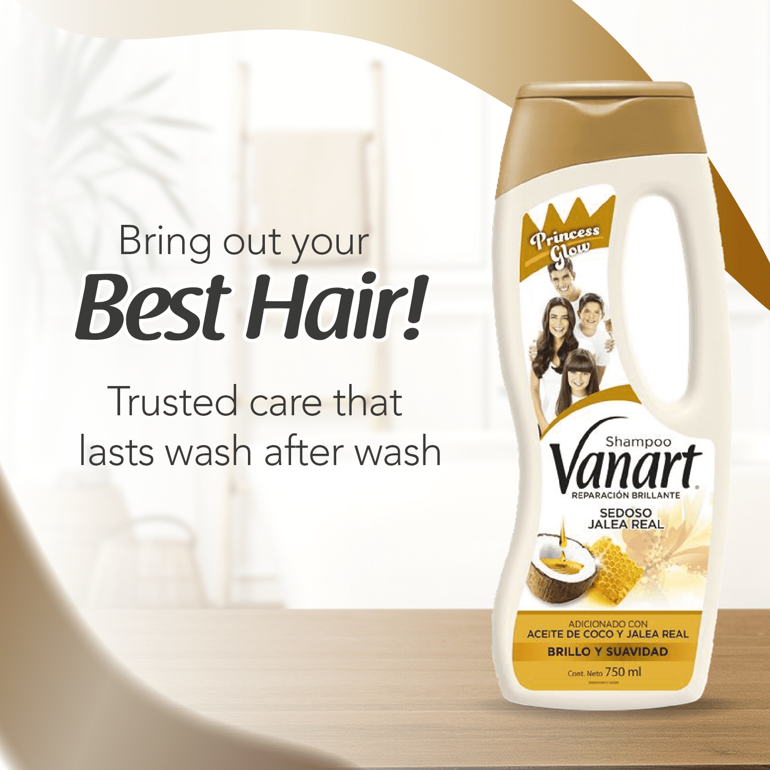 Vanart Honey Shampoo with Royal Jelly for Healthier Looking Hair, Sweet Essence for  25 Fo Bottle