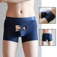 thumbnail image 3 of EIMELI Men Underpants Cartoon Pattern Close Fit Sweat Absorbing Stretchy U Convex Panties for Daily Wear Black L, 3 of 13