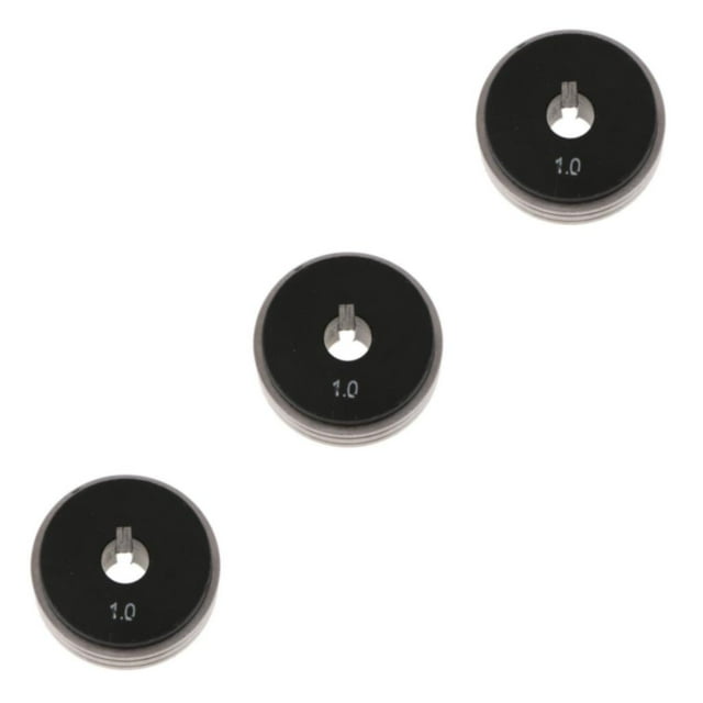 maskred Roulement à Billes en Acier Pièces de Mig Wire Rouleau d'Alimentation Rouleau Argent Noir 0.8-1.0 3Set