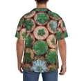 thumbnail image 5 of Fotbe Cactus 4 print Short Sleeve Button Down Shirts for Men Casual Summer Beach Wrinkle Free Shirt-X-Large, 5 of 7