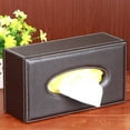thumbnail image 5 of Soporte Para Caja De Pañuelos De Cuero De Pu De Alta Gama, Cubierta Rectangular Negra Para Caja De Pañuelos, Servilletero, Cajón, Dispensador De Papel, Soporte Para Pañuelos Para El Hogar, Oficina, Co, 5 of 5