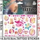thumbnail image 3 of Pegatina de tatuaje de Barbie impermeable, pegatina de princesa Rosa Original, suministros de fiesta de cumpleaños, decoraciones, regalos para niños y niñas, 1/3/5 hojas（MIX 3 Sheet, 3 of 5