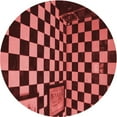 thumbnail image 1 of Ahgly Tapis Rond Lavable en Machine Intérieur Transitionnel Rouge, 5 Pieds Rond, 1 of 7