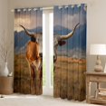 thumbnail image 2 of Manfei Farm Animal Cow Black Out Curtains,Rustic Farmhouse Cabin Curtains Pack of 2 (42x63 Each),Retro Cattle Bedroom Curtains For Kids,Luxury Bedroom Decor, 2 of 6
