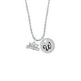 thumbnail image 2 of Delight Jewelry Silvertone Best Friend Silvertone Script Initial Disc - W - Charm Necklace, 20"+3", 2 of 4