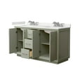 thumbnail image 5 of Wyndham Collection Wcf414160d-Qtz-Us3mxx Strada 60" Free Standing Double Basin Vanity Set, 5 of 7