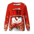 thumbnail image 4 of WXLWZYWL Womens Ugly Christmas Sweater Funny Sweatshirts Holiday 3D Print Trendy Cute Long Sleeve Pullover 2024 Loose Christmas Sweaters Pullover, 4 of 4