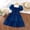 Blue, variant on NordicNest Girls Summer Dress Dresses Sleeves Short Sleeved Pleated Polka Dot Princess Dress Beach Dress Relax Fit Outfits