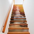 thumbnail image 2 of 13 piezas/juego de pegatinas autoadhesivas para escaleras con diseño de loto rosa en el lago y bambú en 3D, pegatinas para contrahuellas de escaleras, 2 of 5