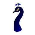 thumbnail image 3 of deevoka Peacock Mannequin Head Lifelike Crafts Figurine for Bedroom Office Bookshelf blue, 3 of 9