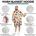 thumbnail image 5 of Wearable Oversized Blanket,Halloween Pumpkin Spider Bat Pattern Wearable Blanket Hoodie for Adults,Cozy Hooded Blankets with Super Pockets,Super Warm Fuzzy Pullover for Women & Men, 5 of 6