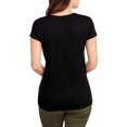 thumbnail image 2 of Womens Black Happy Halloween T-Shirt Pixelated Pumpkin & Witch Tee Shirt Small, 2 of 2