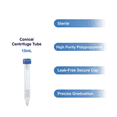 thumbnail image 3 of Tubes de Centrifugeuse Conique Scientifique 50ML, [Lot de 50] Tube d'Essai en Plastique avec Bouchons à Vis, Tubes d'Essai Stériles 50ML avec Couvercles, 3 of 8