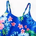 thumbnail image 6 of LYMAYTER Kids Toddler Girls One Piece Hawaiian Swimsuits with Skirt Ruffle UPF 50+ Floral Skirted Bathing Suit Beach Swim Dress Halter Swimwear for 4-12 Years, 6 of 8