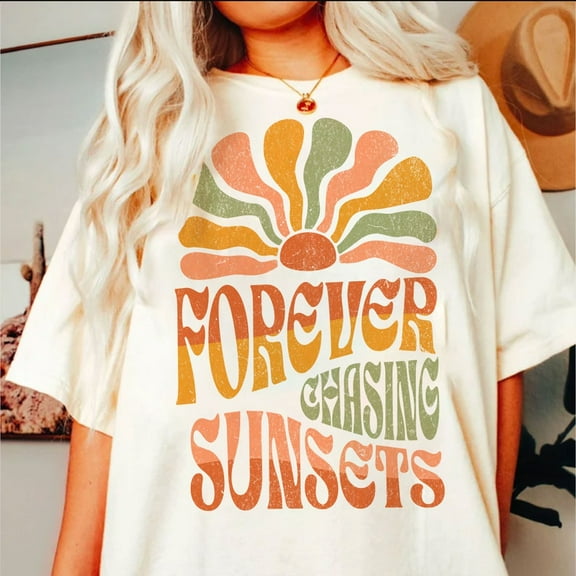Forever Chasing Sunsets T-shirt, Beach Shirt, Retro Summer Shirt, Retro Shirt, Summer TH310505