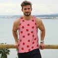thumbnail image 6 of KLL Strawberries Print Men's Muscle Gym Workout Stringer Tank Tops Bodybuilding Fitness T-Shirts Tank Tops Men-Medium, 6 of 7