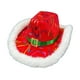 thumbnail image 4 of Sombrero de vaquero navideño rojo, accesorio de disfraz para festival, cosplay, fiesta de máscaras Rayas de colores, 4 of 7