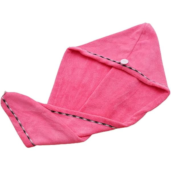 wonima11 2 Pack Microfiber Hair Towel, Solid Color Super Absorbent Soft Quick Drying Hair Turban for Women, Men and Kids