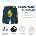 thumbnail image 5 of Gaeub Avocado in Space Mens Swim Trunks Stretch Beach Shorts Quick Dry for Men Swim Shorts Swimwear with Pockets- Small, 5 of 9
