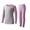 Purple, variant on HAiming Boys Girls Thermal Underwear 2 PCS Set Thickened Long Johns Base Layer Kids Color Block Sleepwear