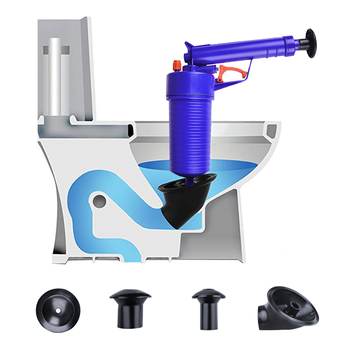 Valatala Air Pressure Drain Pump Pipe Dredge Tools Air Power Drain