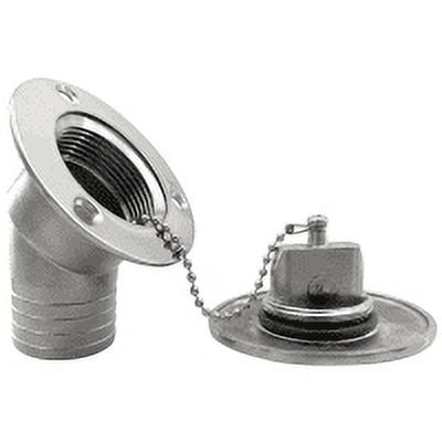 ISURE MARINE Boat 316 Stainless Steel 1-1/2"(38mm)/ Angled Neck 45° DIESEL Deck Fill/Filler Cap Keyless Thru Hull Hardware