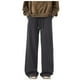 thumbnail image 2 of Pantalones largos para hombre, informales, gruesos, de color liso, cálidos, de lana de cordero, rectos, con bolsillos, de poliéster, 2 of 5