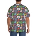 thumbnail image 5 of Xecao offers the Daisies Flowers for Men's Casual Short-sleeved Shirt, a button-up collared shirt with a pocket, perfect for beach vacations and yacht travel in the X-Large size., 5 of 7