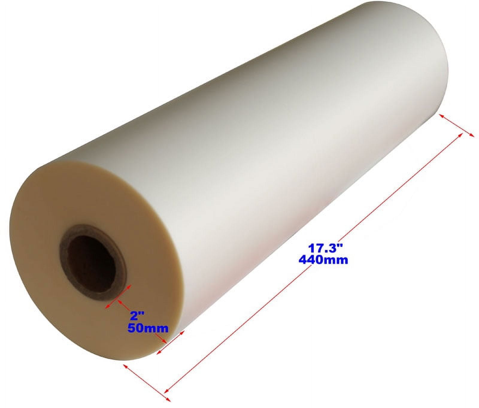 INTBUYING 1Roll 17.3inch*656ft (0.44x200m) Glossy Roll Laminating Film UV Luster Thermal Hot Film for Paper and Photo