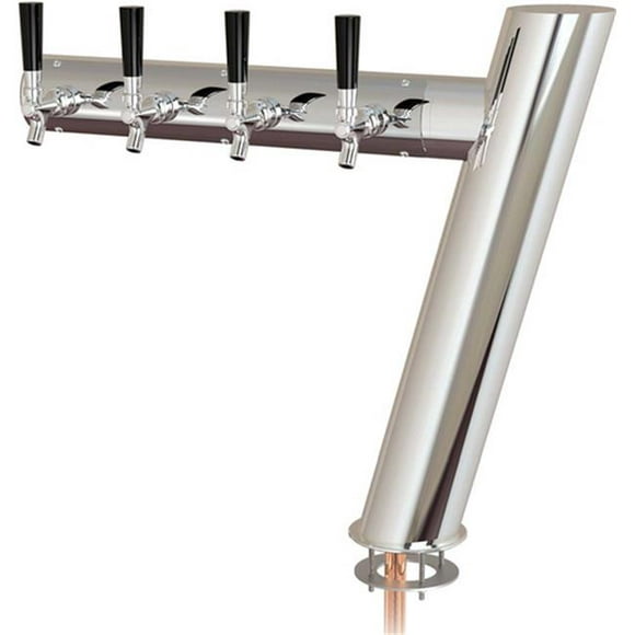 UBC ZR375-4 0.187 x 0.375 in. Zorro 4 Stainless Steel Beer & Glycol Lines Complete with Stainless Steel Faucets