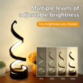 thumbnail image 3 of Lámpara de mesa en espiral con luz de noche LED, lámpara de noche moderna, lámpara de noche regulable, decoración para oficina, sala de estar, dormitorio, luces de noche, 3 of 4