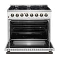 thumbnail image 2 of Forno Galiano 36" Freestanding Dual Fuel Range in White, 2 of 5