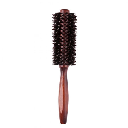 ACDANC Wooden Handle Curling Hair Comb Boar Bristle Round Hairbrush Hairdressing Tools