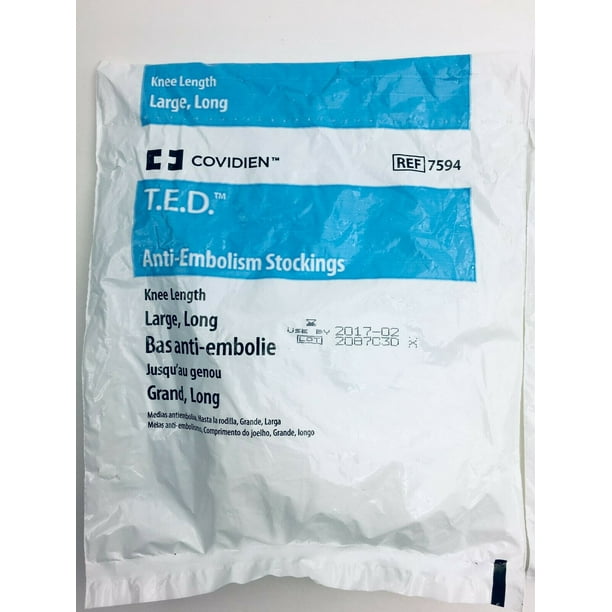 Ted Antiembolism Stockings T.E.D. Kneehigh Large, Long White