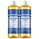 thumbnail image 1 of Jab&#2013265923n l&#2013265933quido de Castilla puro Dr. Bronner's (menta, 473 ml, paquete de 2) - Hecho con aceites org&#2013265921nicos, 18 en 1. Usos: rostro, cuerpo, cabello, rop, 1 of 8